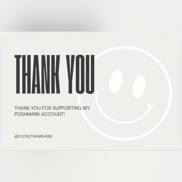 Other - 50 Custom 4x6 Smiely Face Thank You Notes Labels